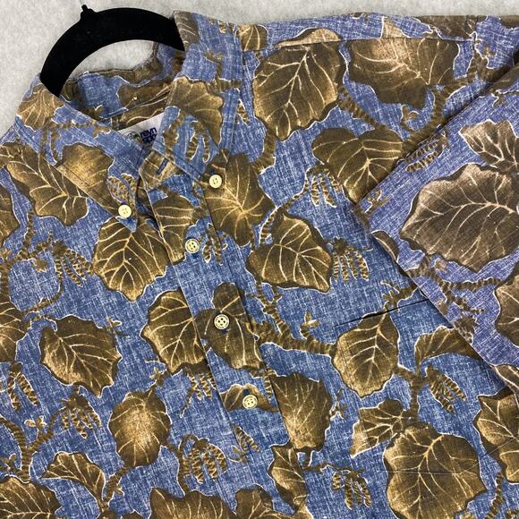 Vintage Reyn Spooner Mens L 1/2 Button Down Hawaiian Shirt All Over Print - Picture 1 of 7